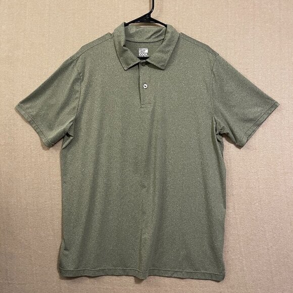 32 Degrees Cool Polo Men's XL Heather Green Short Sleeves - Picture 1 of 12